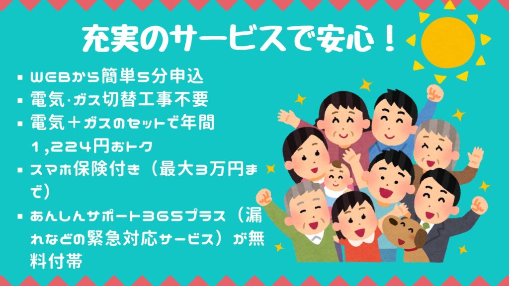 HTBエナジーの付帯サービス説明